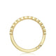 Round Bezel Droplet Wedding Band with Diamond