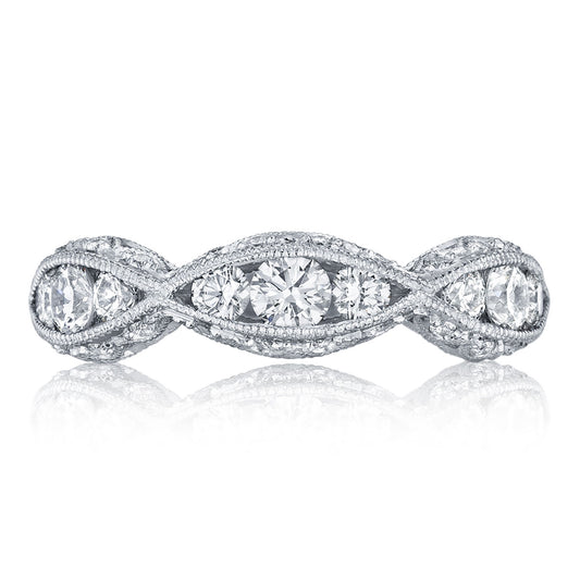 Twist with Diamond Accent Wedding Band