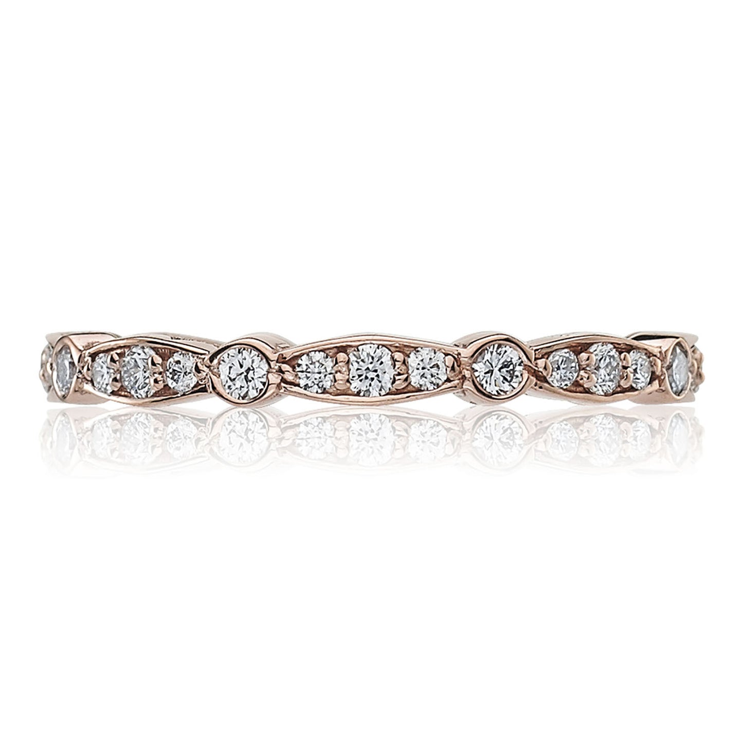 Marquise and Round Design Wedding Band