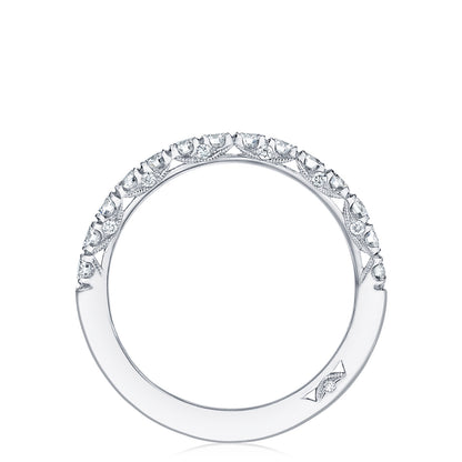 French Pavé Diamond Wedding Band - 2.5mm