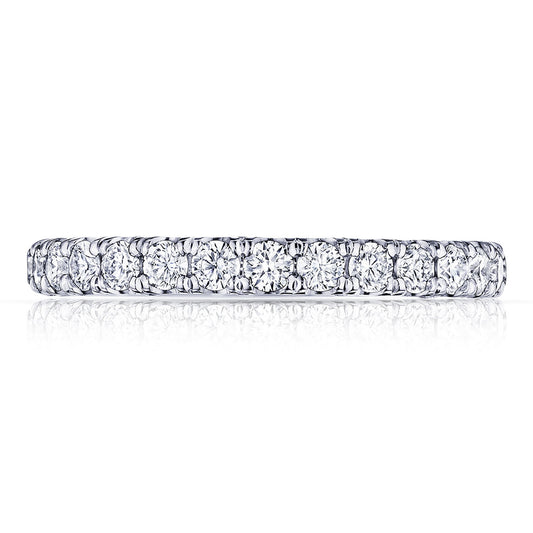 French Pavé Diamond Wedding Band - 2.5mm