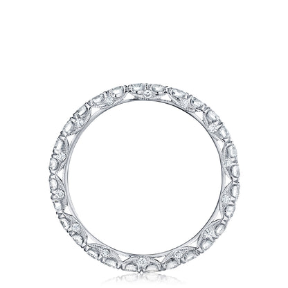 French Pavé Diamond Wedding Band - 2.5mm