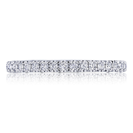 French Pavé Diamond Wedding Band - 2mm