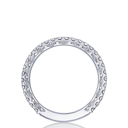 French Pavé Diamond Wedding Band - 2mm