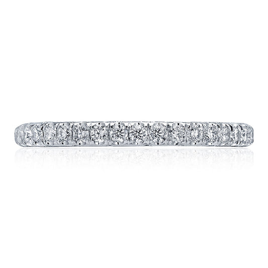French Pavé Diamond Wedding Band - 2mm