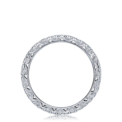 French Pavé Diamond Wedding Band - 2mm