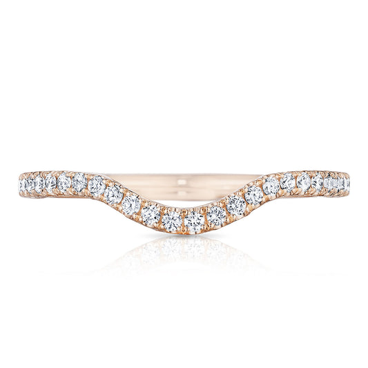 Curve with French Pavé Diamonds Wedding Band