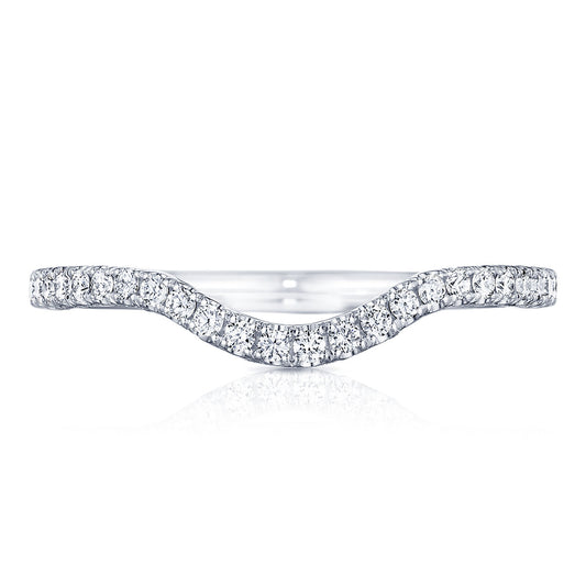 Curve with French Pavé Diamonds Wedding Band