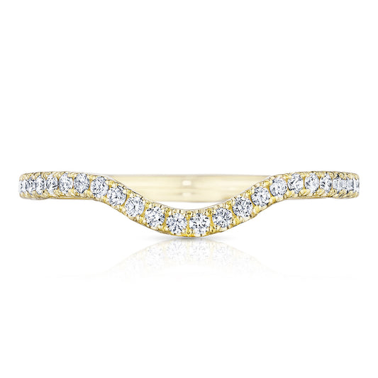 Curve with French Pavé Diamonds Wedding Band