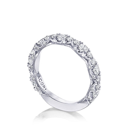 Marquise Shape Design Detail Wedding Band