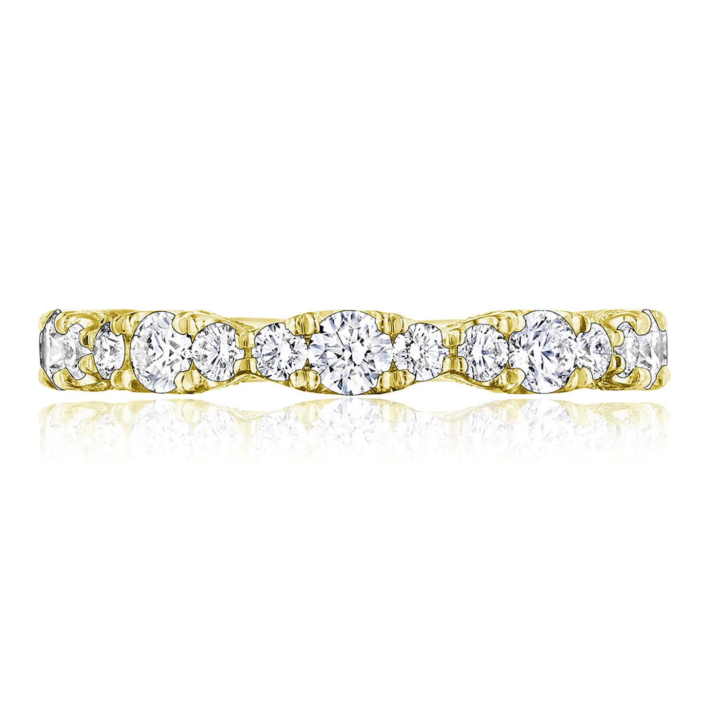 Marquise Shape Design Detail Wedding Band