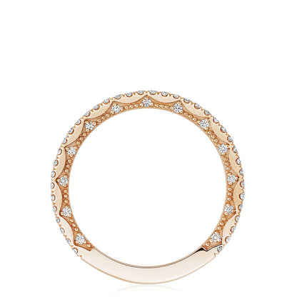 French Pavé Diamond Wedding Band