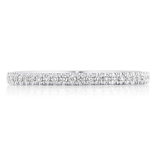 French Pavé Diamond Wedding Band