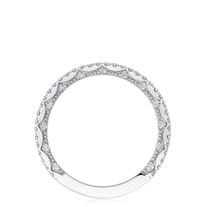 French Pavé Diamond Wedding Band