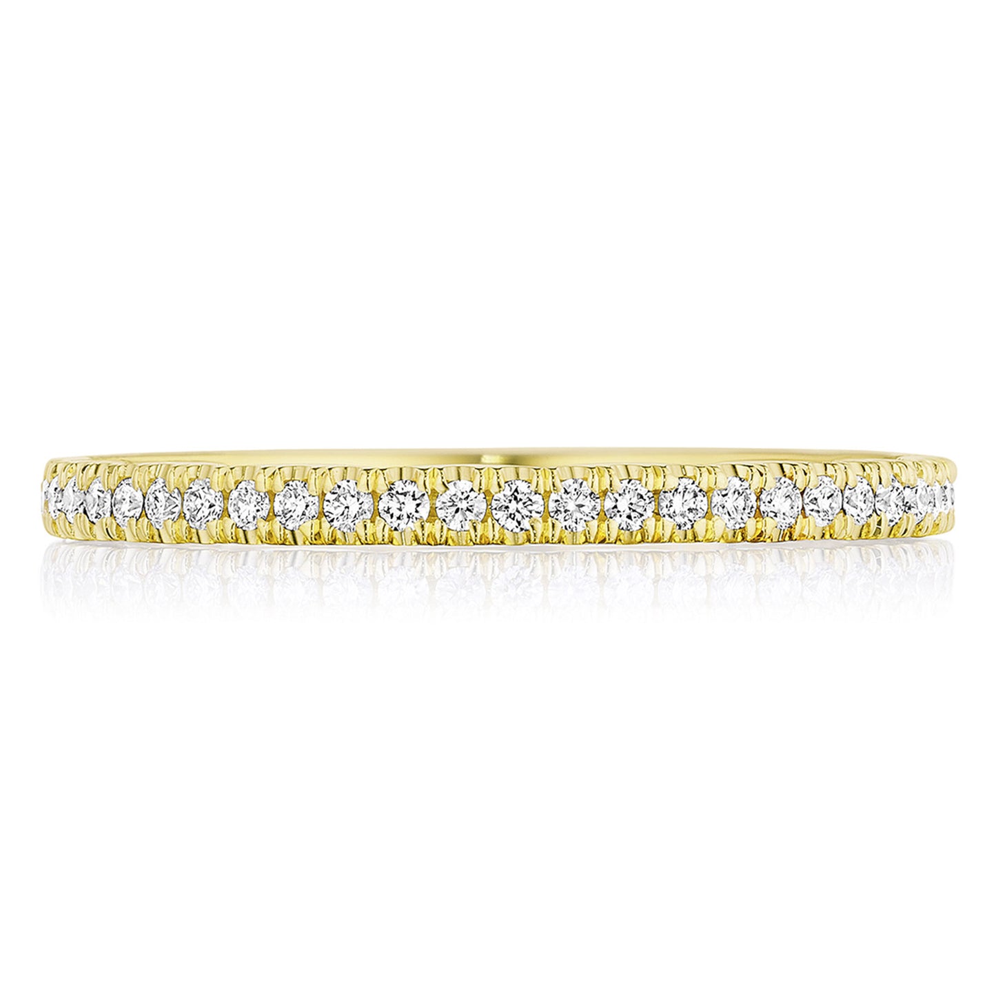 French Pavé Diamond Wedding Band