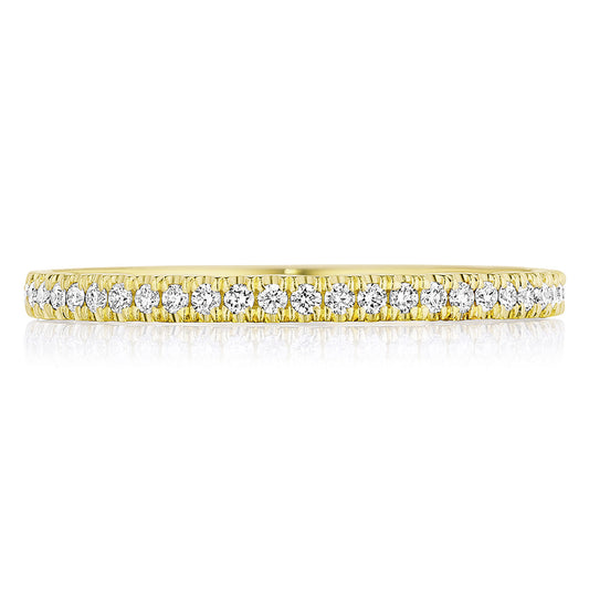 French Pavé Diamond Wedding Band