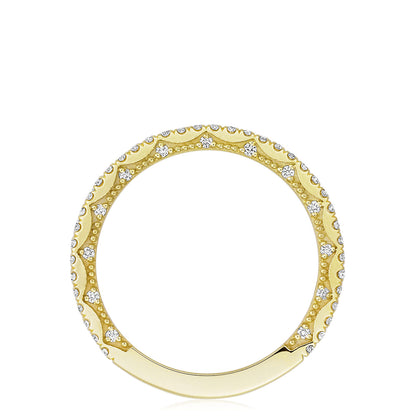 French Pavé Diamond Wedding Band