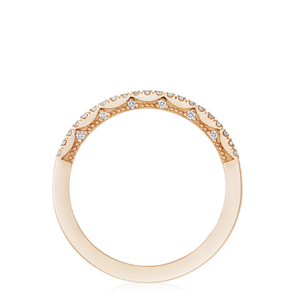 French Pavé Diamond Wedding Band