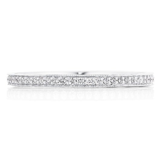 French Pavé Diamond Wedding Band