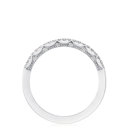 French Pavé Diamond Wedding Band