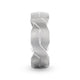 ENDURE Interlocking Infinity Symbol Flat Brushed Titanium Men's Wedding Band With Polished Grooves - 8mm