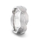 ENDURE Interlocking Infinity Symbol Flat Brushed Titanium Men's Wedding Band With Polished Grooves - 8mm - Thorsten Rings