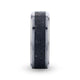 MAUNA Black And Gray Lava Inlaid Titanium Men's Wedding Band With Polished Beveled Edges - 8mm