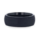CIMMERIAN Domed Black Titanium Men's Wedding Band With Sand Blasted Finish - 8mm