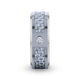 MAYBACH Light Gray Carbon Fiber Titanium Men's Wedding Band with White Diamond In The Squared Center Setting And Polished Beveled Edges - 8mm