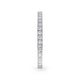 EMILIA Flat Polished Titanium Women's Eternity Wedding Ring With Lab-Created White Diamonds Setting - 2mm