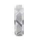 VIRAGE Raised Horizontal Etch and Diagon-Shaped Cuts Centered Titanium Men's Wedding Ring With Polished Step Edges - 8mm