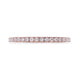LILLIAN Flat Polished Rose Gold Plated Titanium Women's Wedding Ring With Small Lab-Created White Diamonds Setting - 2mm