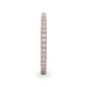 LILLIAN Flat Polished Rose Gold Plated Titanium Women's Wedding Ring With Small Lab-Created White Diamonds Setting - 2mm