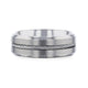 ALBERT Steel Cable Inlaid Brushed Center Titanium Men's Wedding Band With Beveled Polished Edges - 8mm