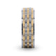 MONTROSE Wavy Gold And Gunmetal Texture Pattern Inlaid Titanium Men's Wedding Band With Flat Polished Profile - 8mm