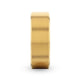 AURELIANO Yellow Gold Plating Titanium Men's Wedding Band With Flat Brushed Finish Center And Rounded Polished Edges - 8mm