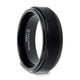 REVOLVE Black Tungsten Brushed Finish Spinner Polished Base Spinning Band - 6mm & 8mm
