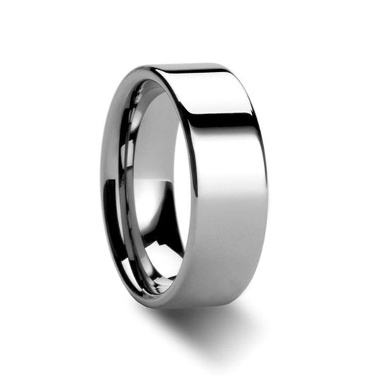 CALEDONIA Flat Polish Finished Cobalt Chrome Ring for Men and Women - 4mm - 8mm - Thorsten Rings