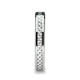 ULTIMA Beveled Tungsten Wedding Band with White Carbon Fiber - 4mm - 6mm