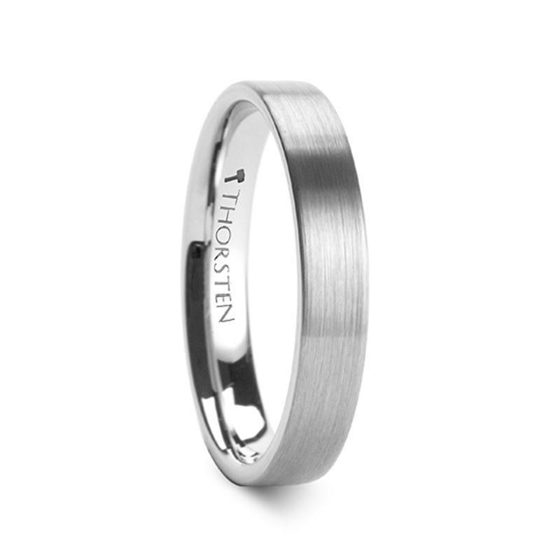 MESSALINA Flat Brushed Finish Tungsten Carbide Wedding Band - 4mm - 6mm - Thorsten Rings