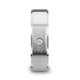 PORTER Brushed Finish Tungsten Carbide Wedding Ring with White Diamond Setting and Beveled Edges- 6 mm & 8 mm
