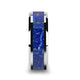 OSIAS Men's Polished Tungsten Wedding Band with Blue Lapis Inlay & Beveled Edges - 8mm