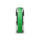 LAWRENCE Tungsten Carbide Bevel Edged Men's Ring with Sparkling Green Inlay - 8mm