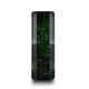 GIOVANNI Men's Polished Finish Black Ceramic Beveled Wedding Band with Green Goldstone Inlay - 8mm